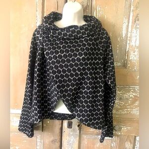 NWT NEW Comfy USA $160 Sydney Leaf Print Jacket  Lagenlook Sz L Crossover